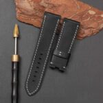 Buy Handmade Alligator Crocodile black leather straps for Panerai replacement watch strap (3)