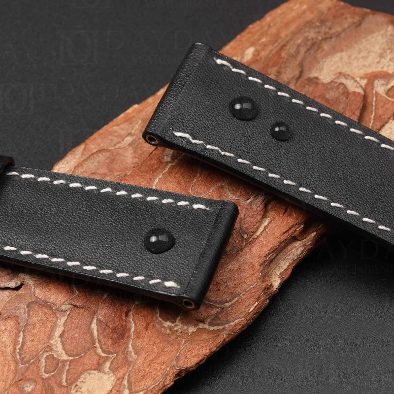 Buy Handmade Alligator Crocodile black leather straps for Panerai replacement watch strap (5)