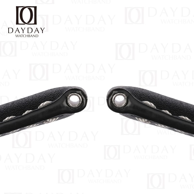 Buy Handmade Alligator Crocodile black leather straps for Panerai replacement watch strap (6)