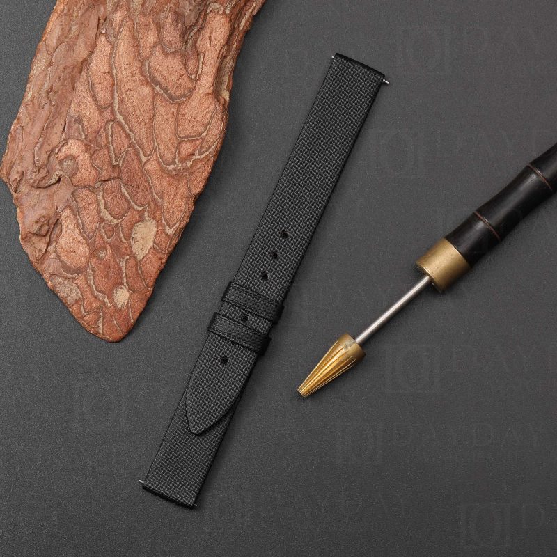 Buy Handmade black Satin with peach lining watch strap for Piaget Possession Women bands (3)