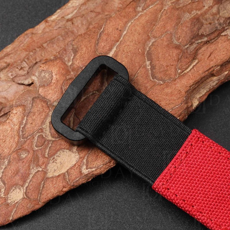 Custom Red Blue replacement canvas velcro watch straps for Richard Mille band (4)