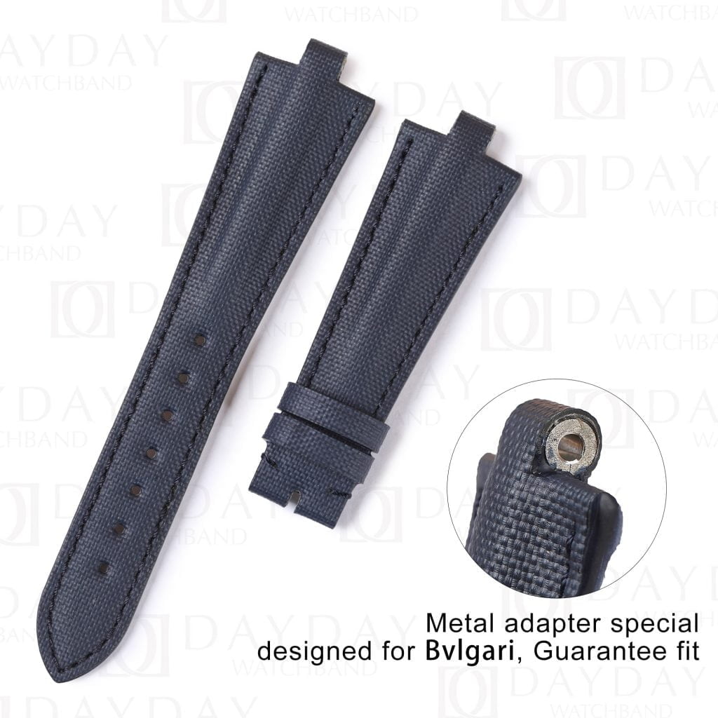 Custom high-end quality nylon canvas replacement watch band for Bvlgari Diagono straps