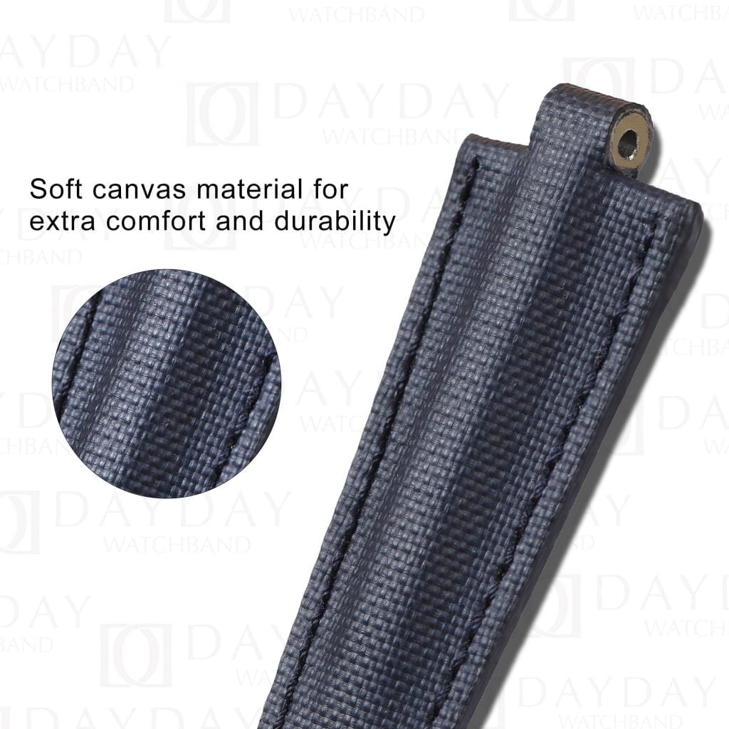 Custom high-end quality nylon canvas replacement watchband for Bvlgari Diagono strap