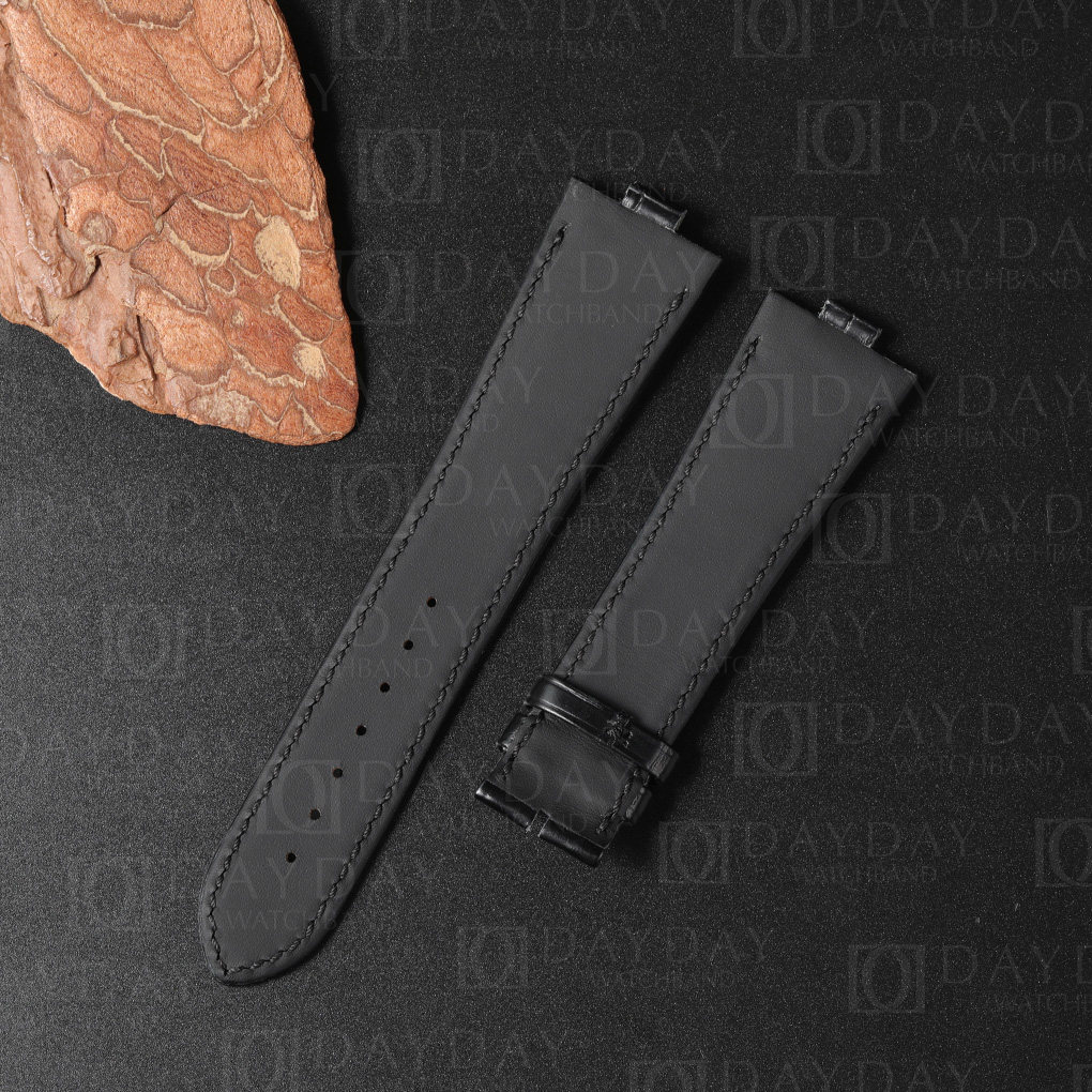 Custom American alligator leather watch strap for Vacheron Constantin (Multi-colors) 12 Custom quick switch release adapter designed Black Alligator leather watch bands for Vacheron Constantin overseas New strap (3)
