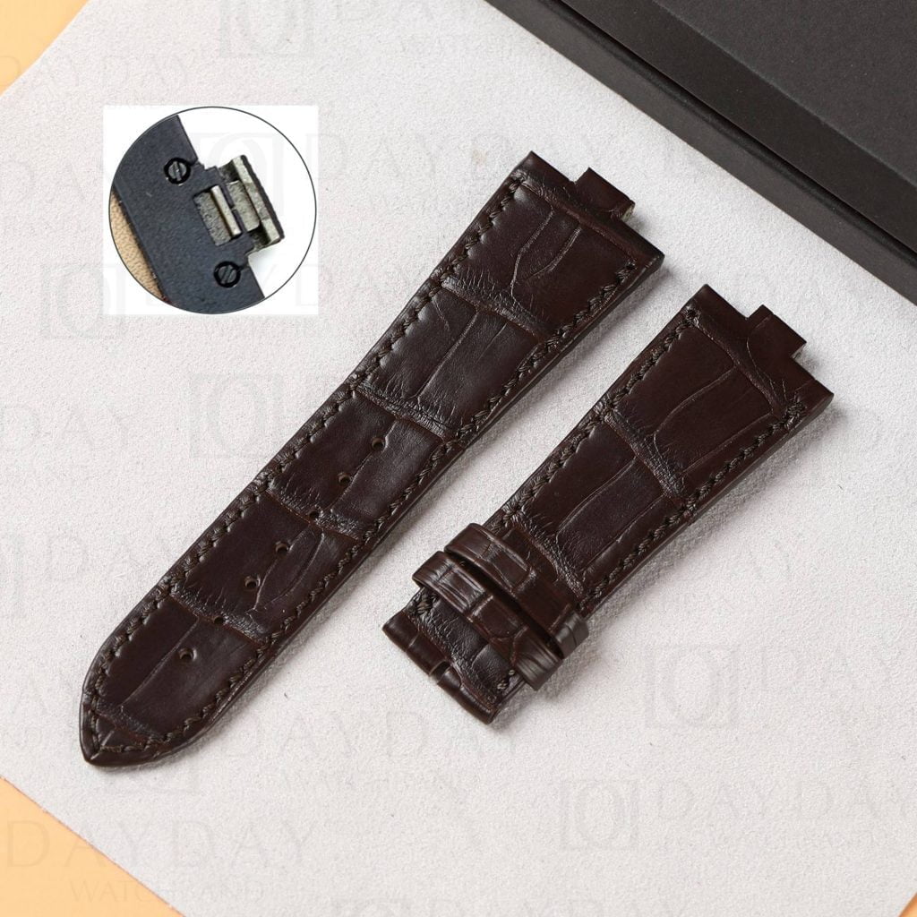 Custom quickswitch American alligator leather watch strap for Vacheron Constantin Overseas (Multi-colors) 11 Custom brown quick switch release adapter designed watchbands for Vacheron Constantin overseas New straps