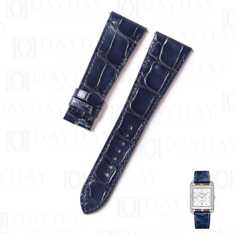 Custom Single wrap belly scale American alligator leather strap for Hermes Cape Cod Heure H (Multi-colors) - Image 12