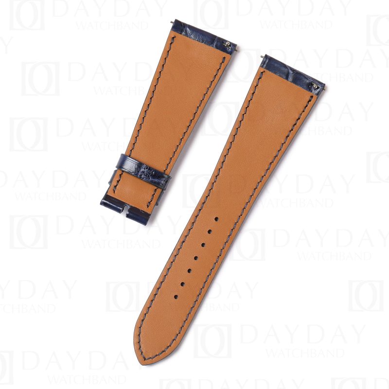 Custom replacement Belly-scale alligator leather watchband for Hermes Cape Cod Heure H straps