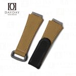 Custom replacement Brown velcro canvas nylon watchbands for Richard Mille straps
