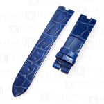 Custom replacement alligator blue learher watchbands for Van Cleef & Arpels Poetic Complications strap