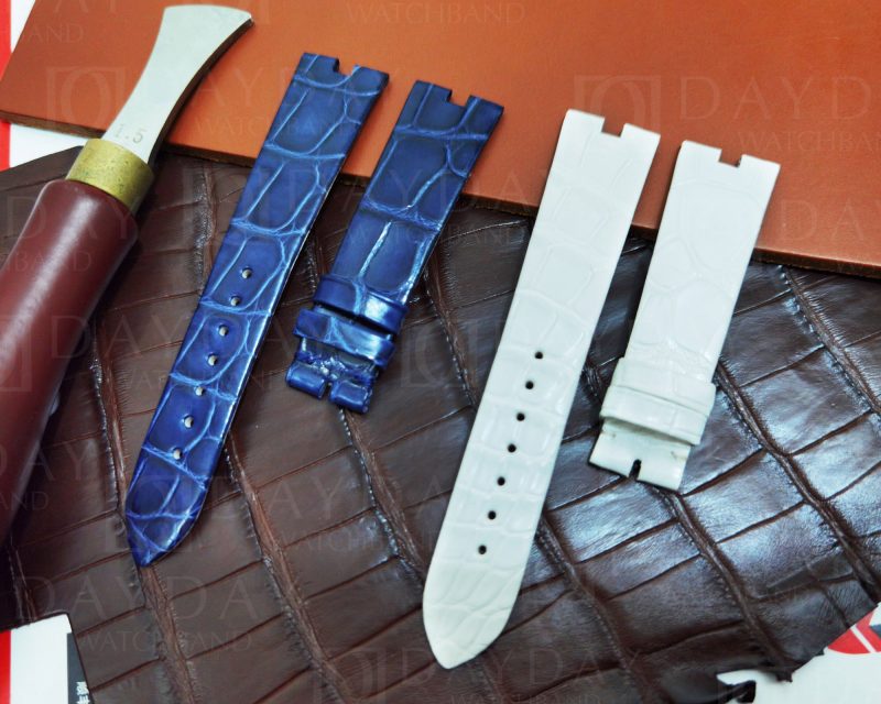 Custom replacement alligator learher watch band for Van Cleef & Arpels Poetic Complications straps
