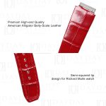 Custom replacement alligator leather watch bands for Richard Mille straps