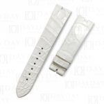 Custom replacement alligator white learher watchbands for Van Cleef & Arpels Poetic Complications strap