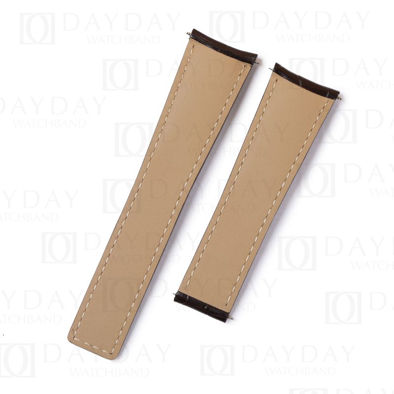 Custom replacement brown belly-scale alligator leather watchbands for TAG Heuer strap