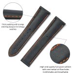 Custom replacement calfskin leather watch band for Omega Seamaster Speedmaster strap 18mm 20mm