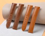 Custom replacement calfskin leather watchband for Omega Seamaster Speedmaster strap 18mm 20mm