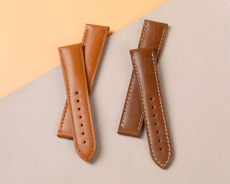 Custom replacement calfskin leather watchbands for Omega Seamaster Speedmaster straps 18mm 20mm