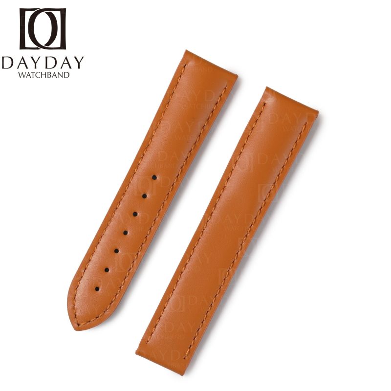 Custom replacement calfskin leather watchbands for Omega Seamaster Speedmaster straps 18mm 20mm