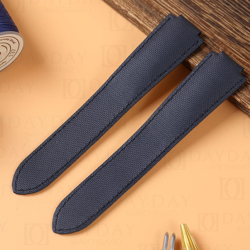 Custom replacement canvas nylon watch bands for Cartier Ballon Bleu straps