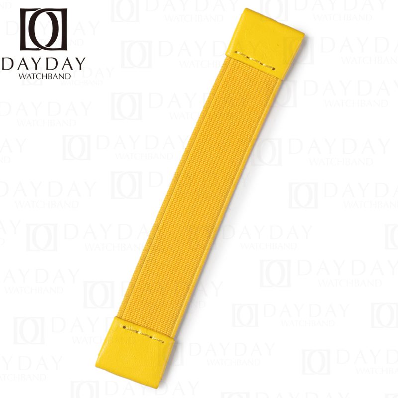 Custom yellow replacement elastic canvas nylon watch band for Omega and Swatch NEW 2022 Speedmaster strap