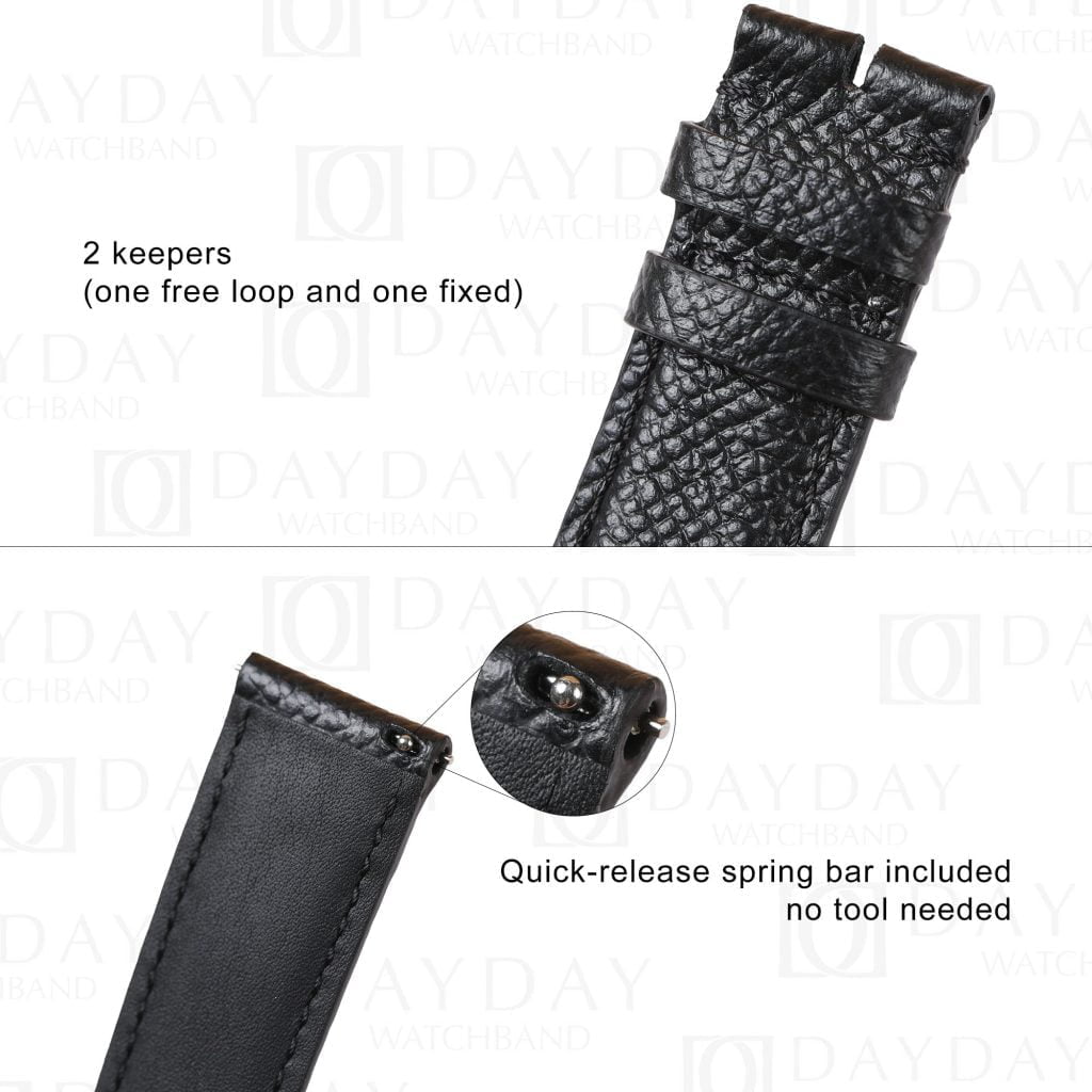 Custom replacement premium calfskin Epsom leather watch bands for IWC Portuguese Portofino strap