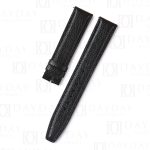 Custom replacement premium Epsom black calfskin Epsom leather watchbands strap 20mm for IWC Schaffhause Portuguese Portofino Portugieser straps