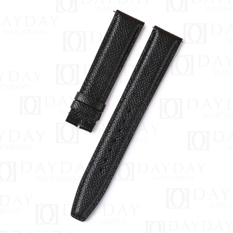 Custom replacement premium Epsom black calfskin Epsom leather watchbands strap 20mm for IWC Schaffhause Portuguese Portofino Portugieser straps
