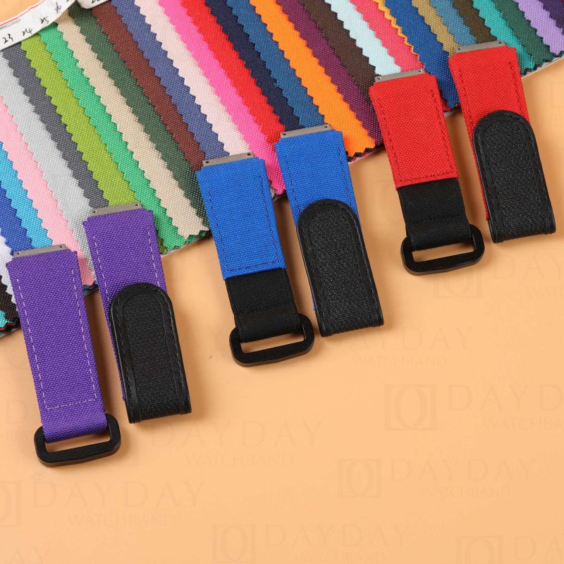 Custom replacement velcro canvas nylon watch band for Richard Mille strap