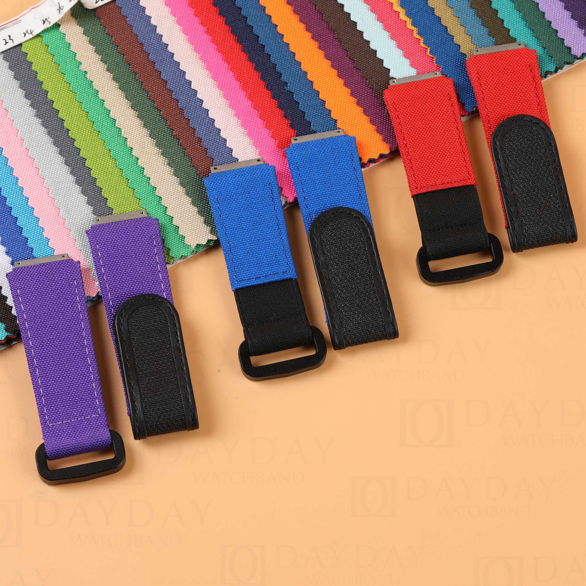 Custom replacement velcro canvas nylon watchbands for Richard Mille straps 1