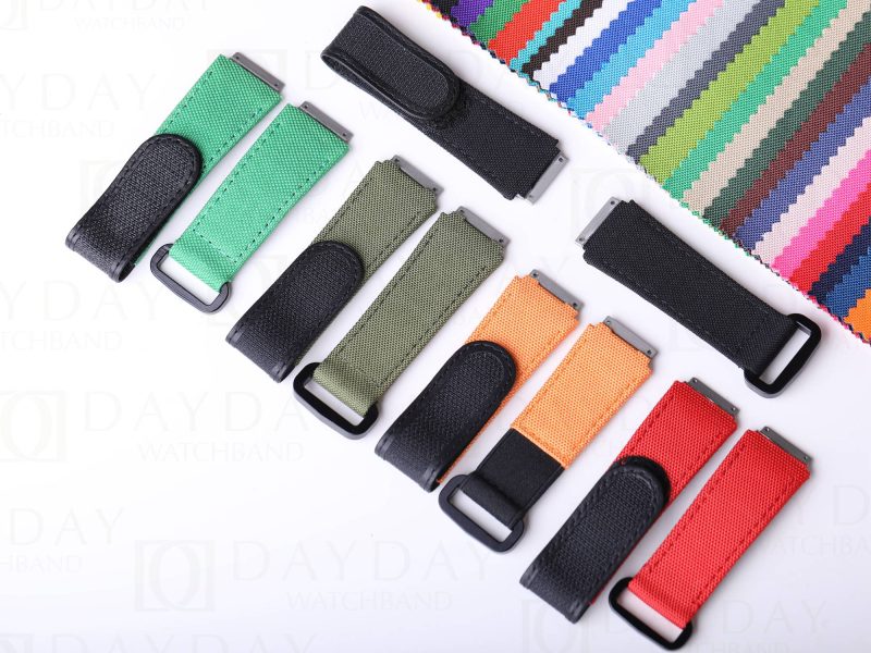 Custom replacement velcro canvas nylon watch bands for Richard Mille straps