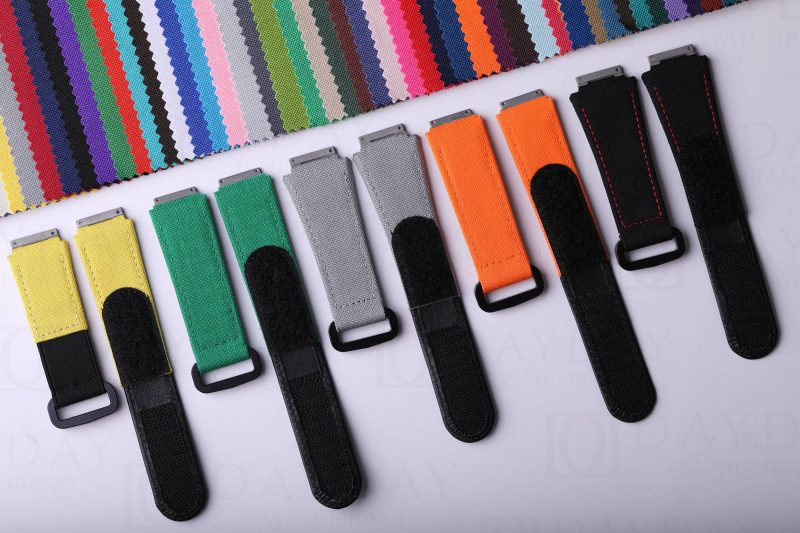 Custom replacement velcro canvas nylon watchbands for Richard Mille strap