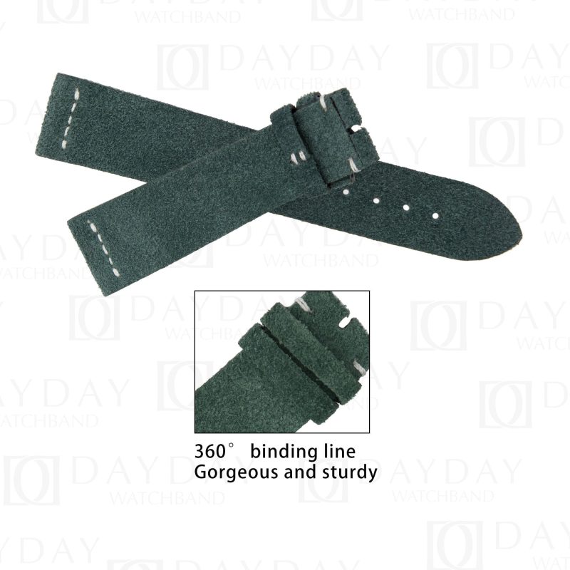 Custom replacement vintage suede leather watch bands for Rolex Submariner, Datejust, Day-date, Sky-Dweller strap