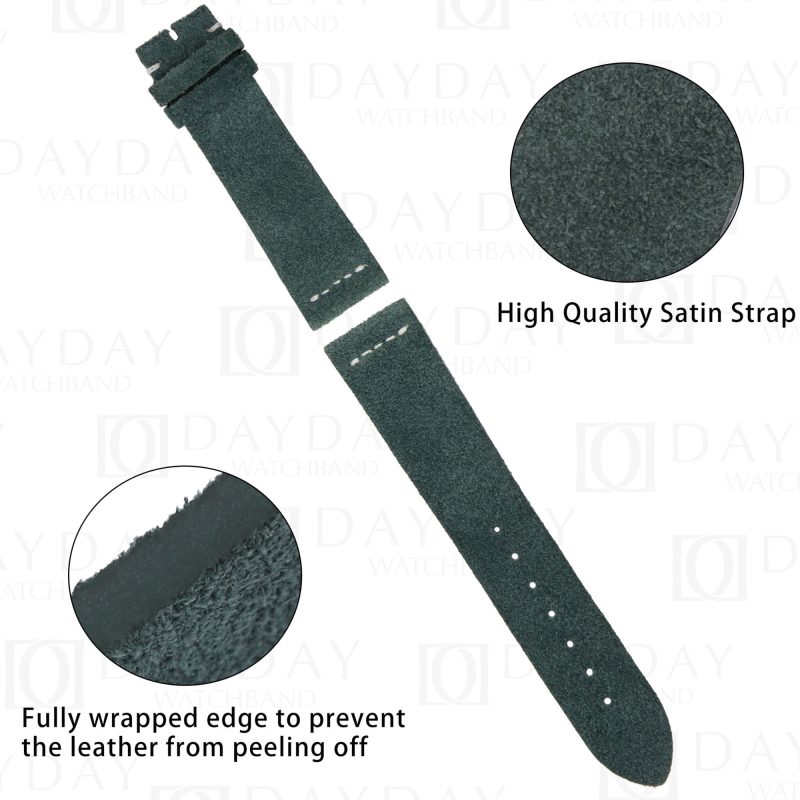 Custom replacement vintage suede leather watch band for Rolex Submariner, Datejust, Day-date, Sky-Dweller straps