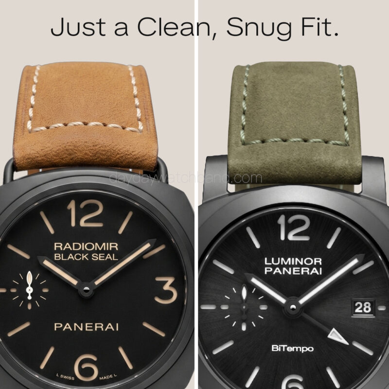 Custom-suede-strap-for-panerai-olive-green-and-brown