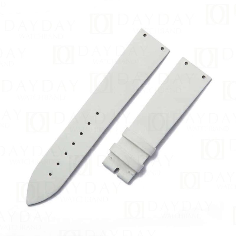 Custom white Satin replacement leather watch straps for Piaget Limelight Magic hour bands