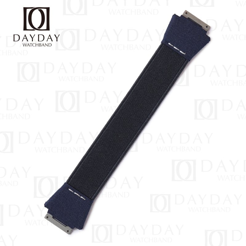 Customized Richard Mille elastic Dark Blue Blue straps Nylon watchbands fit RM 035 030 055 011 067