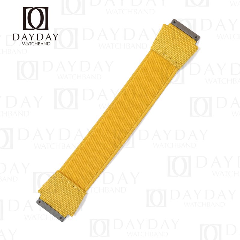 Customized Richard Mille elastic Yellow straps Nylon watchbands fit RM 035 030 055 011 067