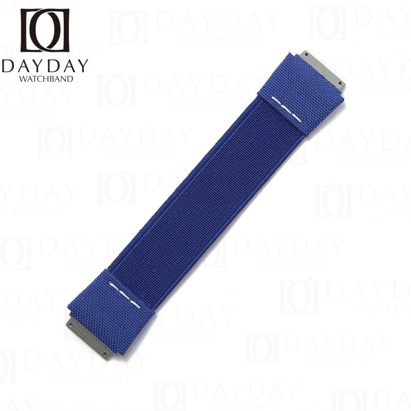 Customized Richard Mille blue elastic strap Nylon watch bands fit RM 035 030 055 011 067