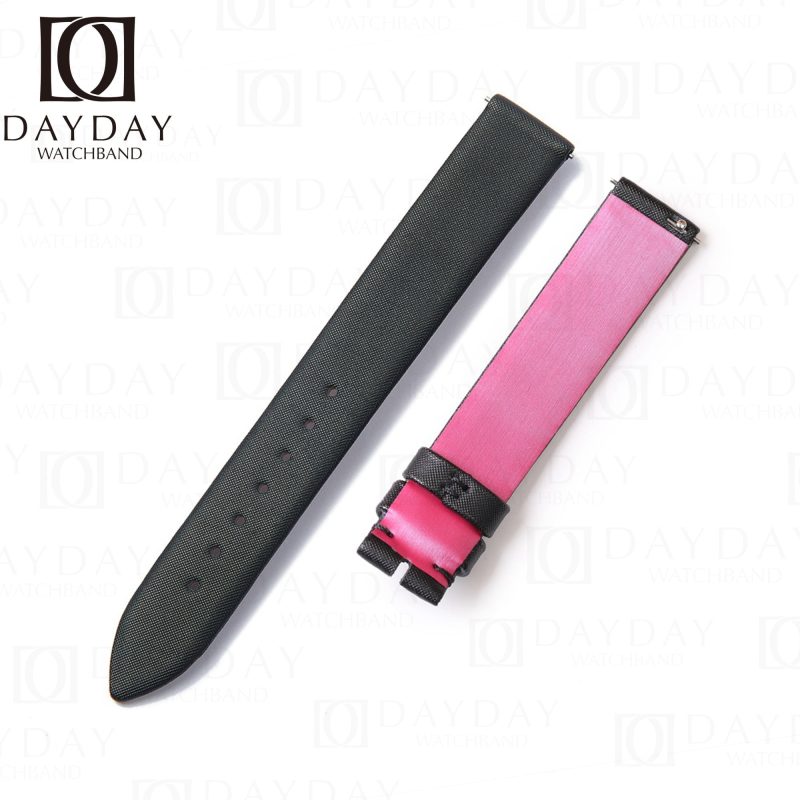 Handmade Satin watch strap for Piaget Possession Women bands buttom line pink