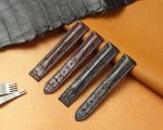 Handmade replacement crocodile alligator leather watch strap for Omega Speedmaster bands