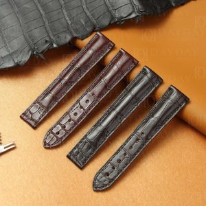 Handmade replacement crocodile alligator leather watch strap for Omega Speedmaster bands