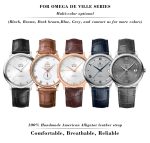 Handmade replacement crocodile alligator leather straps for Omega Speedmaster watchbands