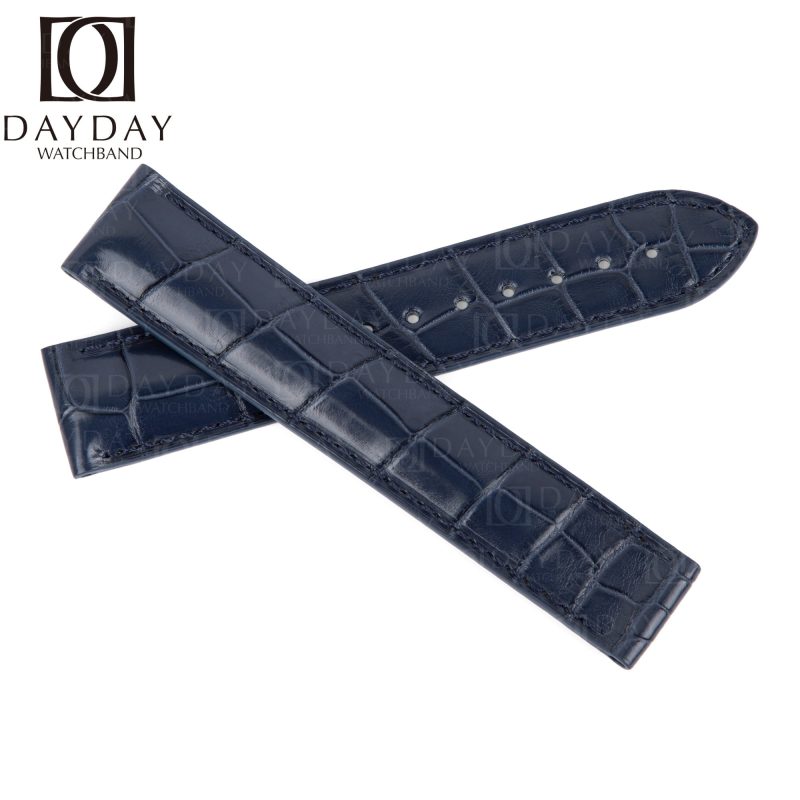 Handmade replacement crocodile alligator leather watch straps for Omega Speedmaster bands