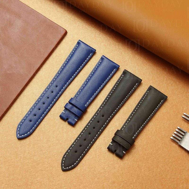Handmade replacment premium calfskin leather watchbands for Omega De Ville straps