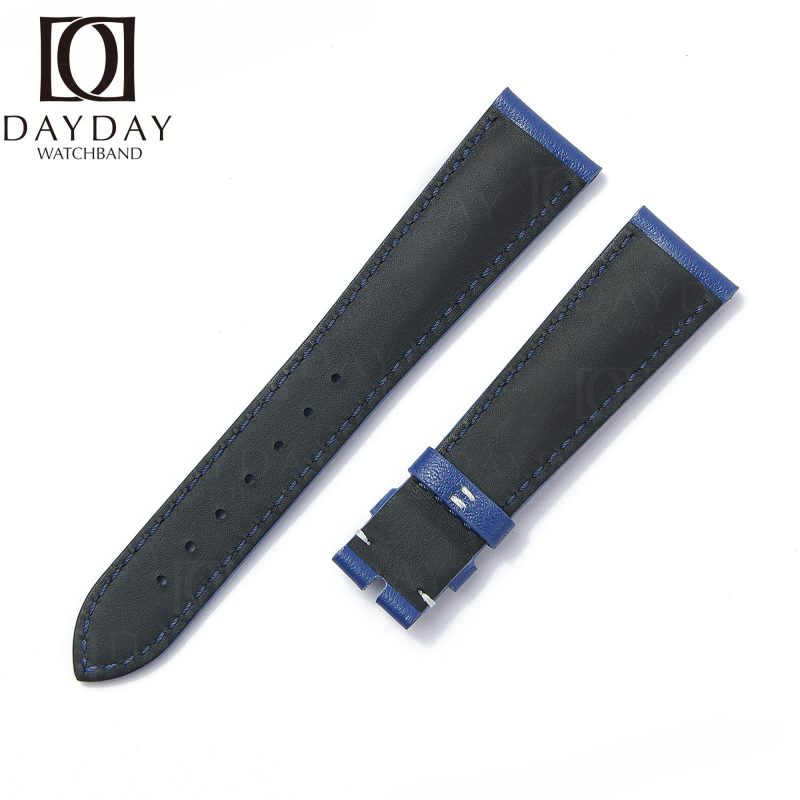 Handmade replacment premium calfskin leather watch bands for Omega De Ville straps