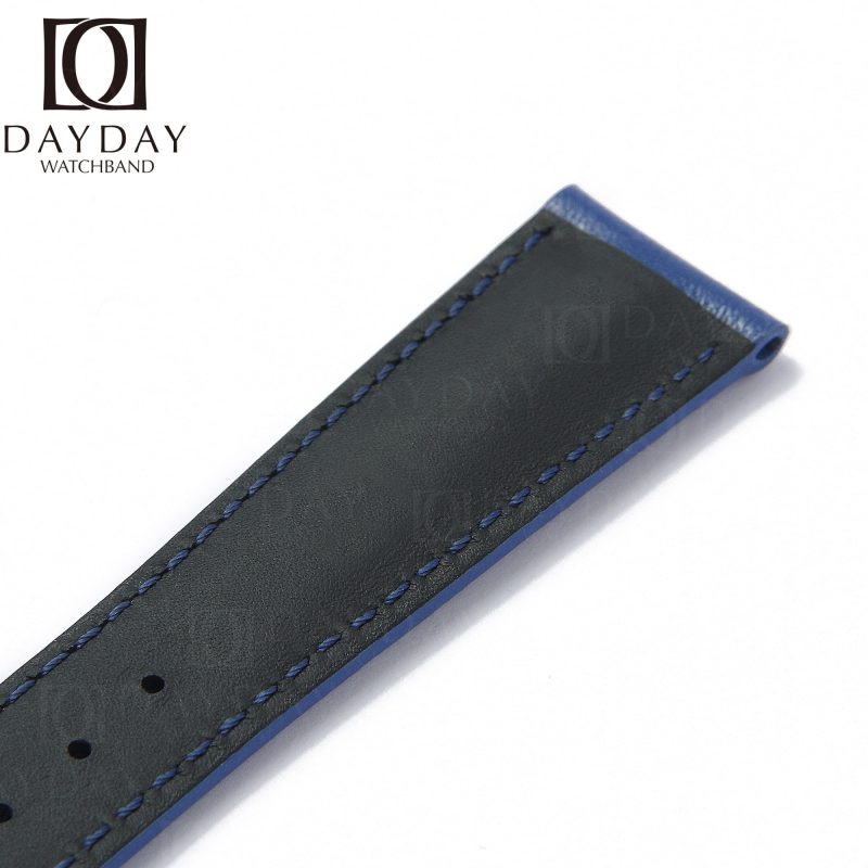 Handmade replacment premium calfskin leather watch band for Omega De Ville straps