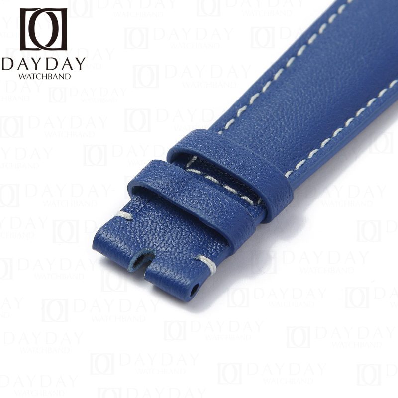 Handmade replacment premium calfskin leather watchband for Omega De Ville straps
