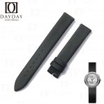 Replacement Black satin leather watch strap for Piaget Possession diamond women custom band