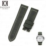 Replacement Suded Olive leather watch bands for Panerai Luminor watch 22mm 24mm 26mm straps