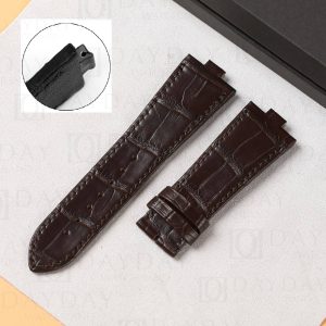 Replacement custom brown alligator leather watch band for Vacheron Constaintin VCO overseas strap