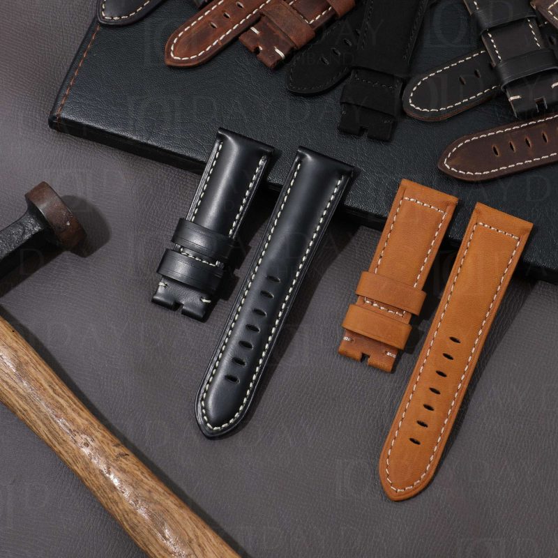 Replacement leather watch band for Panerai Luminor watch 22mm 24mm 26mm straps